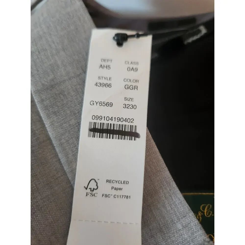 NWT J. Crew Men's Ludlow Slim-Fit Suit Pant In Italian Wool Gray 32/30